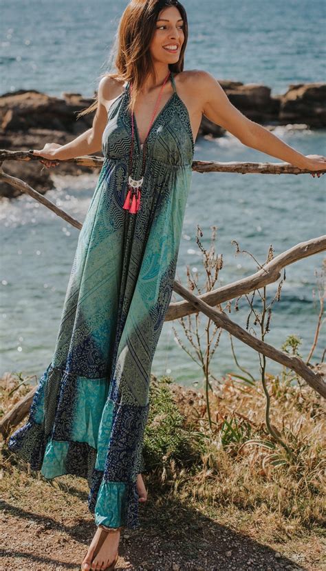 Ibiza Turquoise Boho Maxi Dress Womens Summer Dress Royal Etsy