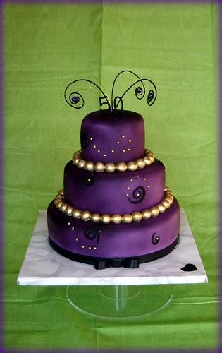 Purple And Gold Birthday Cake Karen Lindsay Flickr