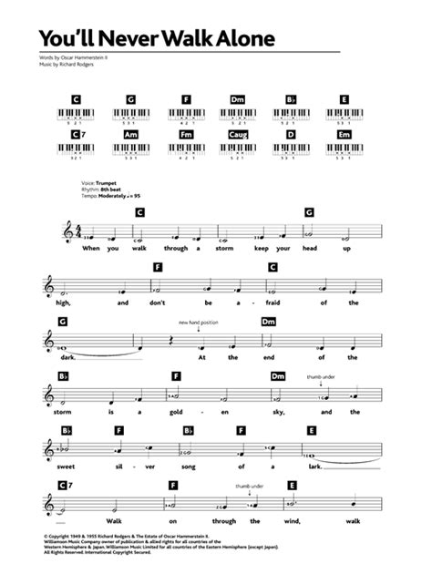 Rodgers Hammerstein You Ll Never Walk Alone From Carousel Sheet