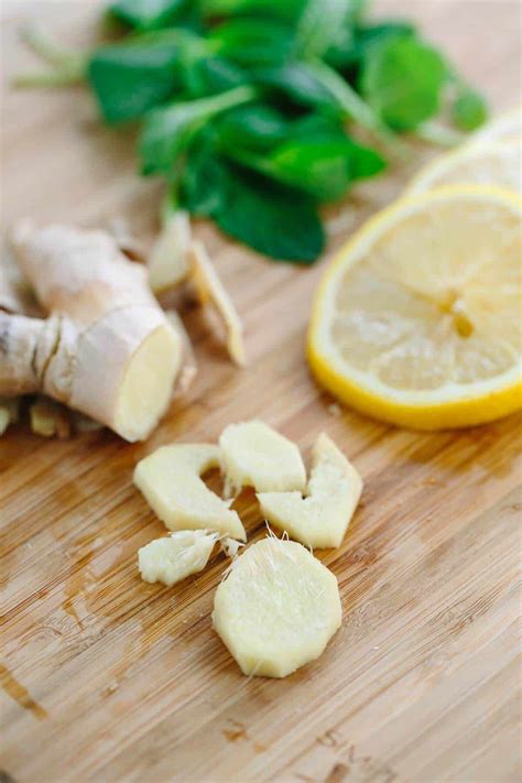 Ginger Root Tea With Lemon And Mint Recipe Ginger Root Tea Ginger
