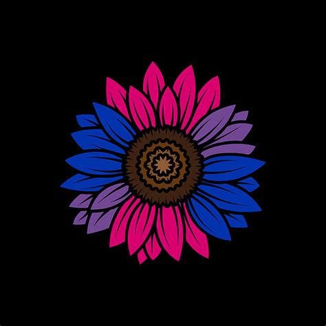 Bi Bisexual Sunflower Pride Flag Lgbtq Cool Lgbt Ally Digital Art By Lobe Wander Fine Art America