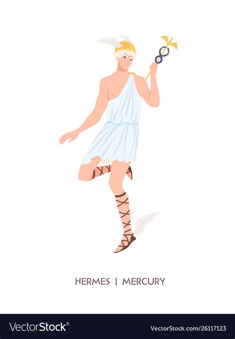 Hermes Or Mercury Deity Trade Commerce Vector Image
