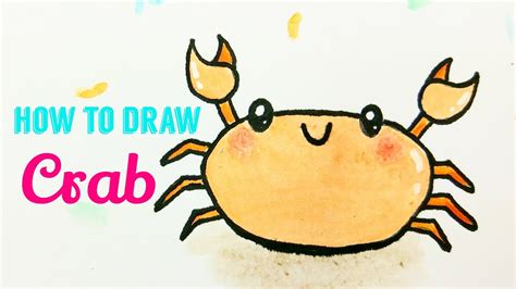 How To Draw Crab 🦀 Easy And Cute Crab Drawing Tutorial For Beginner