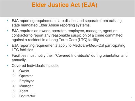 Ppt Elder Justice Act Eja Powerpoint Presentation Free Download