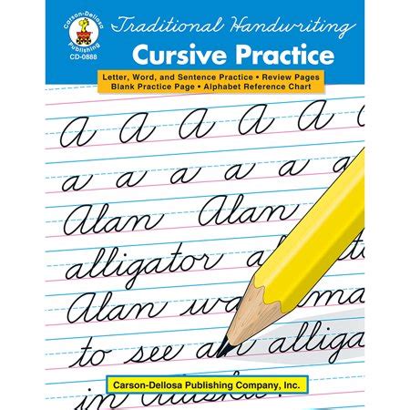 TRADITIONAL HANDWRITING CURSIVE PRACTICE BOOK - Walmart.com