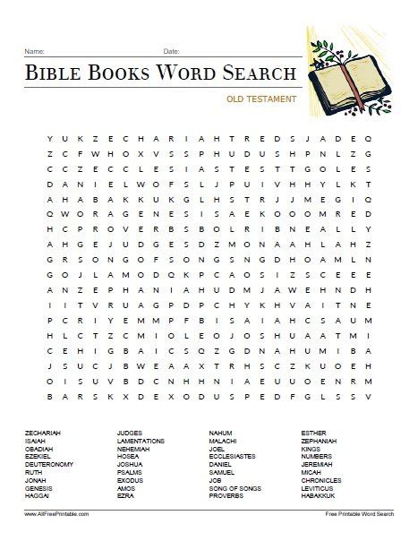 Free Printable Bible Word Search Puzzles For Adults Printable
