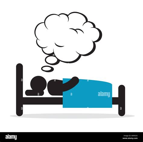 Bedroom Sleeping And Dreaming Graphic Design Vector Illustration
