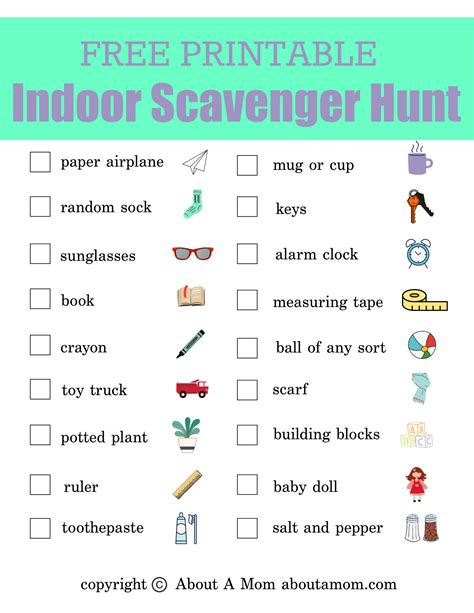 Need A Fun Boredum Buster During School Closure Indoor Scavenger Hunts