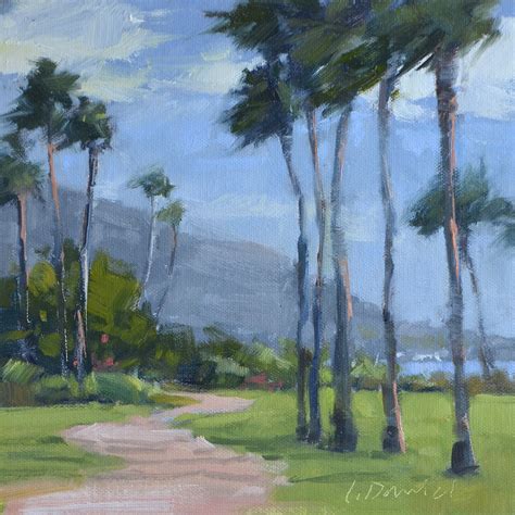 Laurel Daniel Blog Palm Tree Promenade Painting In Laguna Beach