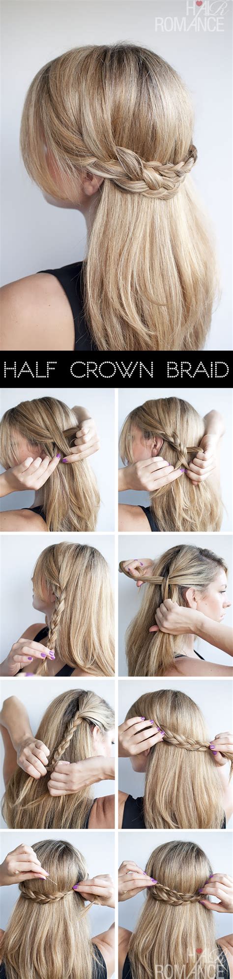 Braided crown hairstyles for black hair are quite generous. Hairstyle tutorial - Half crown braid - Hair Romance