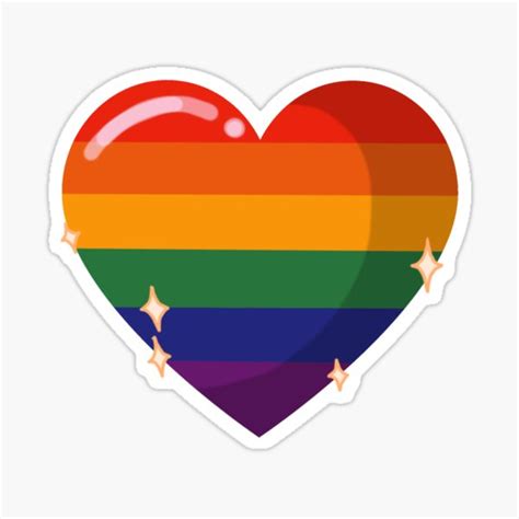 Pride Flag Heart Sticker Sticker For Sale By Breakthebinary Redbubble