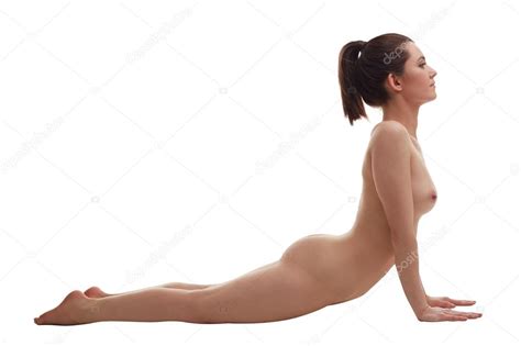 Mujer Desnuda Haciendo Ejercicio De Gimnasio Para Espalda Fotos De