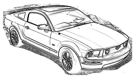 Ford Mustang Car 2009 Coloring Pages : Best Place to Color