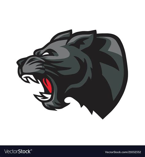 Panther Roaring Head Mascot Logo Design Download A Free Preview Or