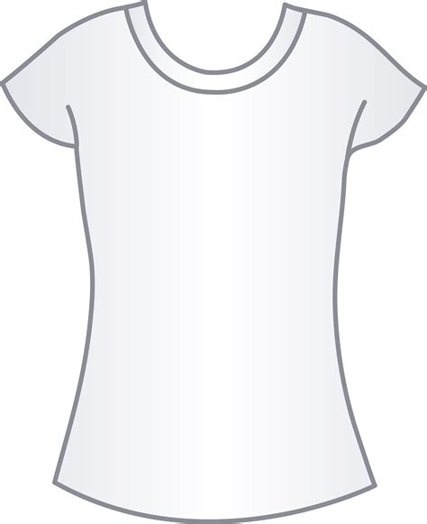 Womens White T Shirt Template Free Clip Art