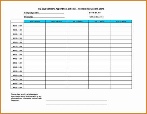Free Daily Schedule Template Of Printable Schedule Templates In Word