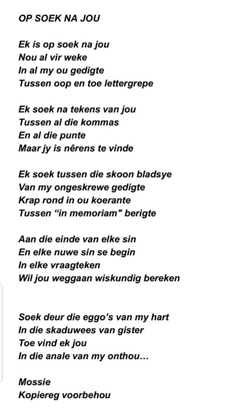 Afrikaanse Gedigte Afrikaanse Gedigte Afrikaanse Quotes Afrikaans My