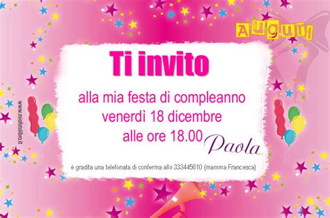 Biglietti Invito Compleanno Da Stampare Gratis