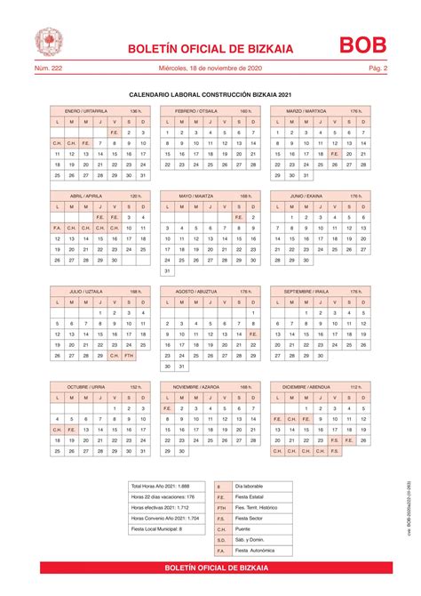 Días festivos del año 2021 y 2022, publicados por el boe y por el boletín oficial de la comunidad autónoma. Bas Asesores | calendario laboral convenio construccion ...