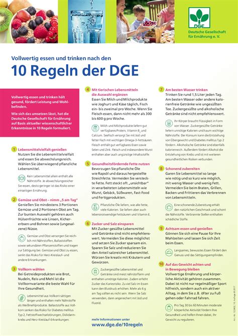 10 Regeln Der Dge Neuauflage Ernährungsberatung Sarah Zehnder Nürnberg