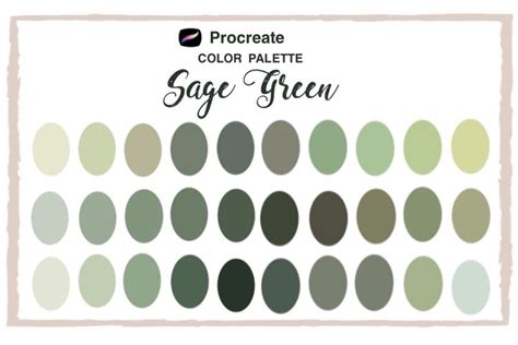 Procreate Color Palettesage Green