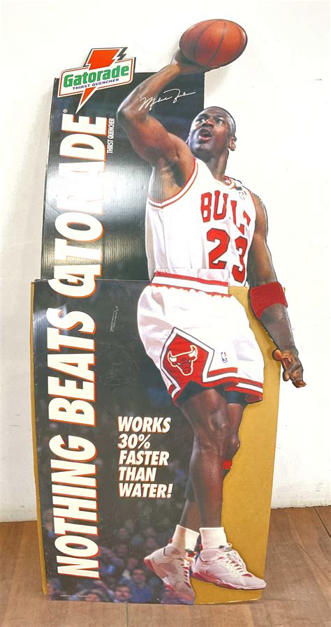 Lot Michael Jordan Gatorade Cardboard Cut Out