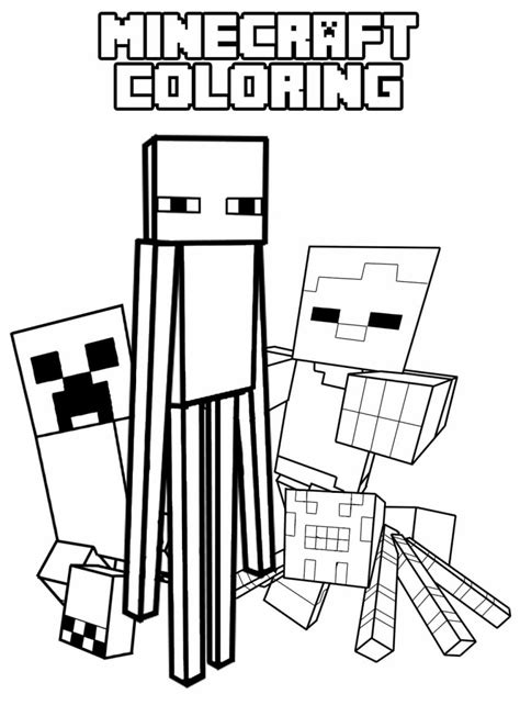 Dibujos de Minecraft para colorear, descargar e imprimir | Colorear