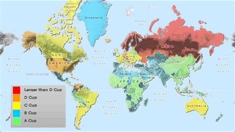 Target Map Releases Map Of Average Breast Sizes Around The World Daily