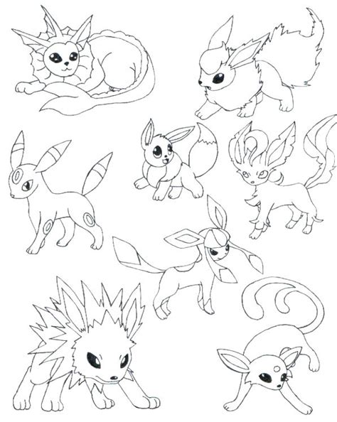 Glaceon Coloring Pages At Free Printable Colorings