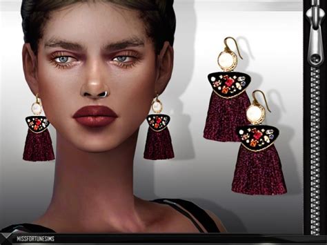 The Sims Resource Shay Earrings By Miss Fortune Sims 4 Downloads