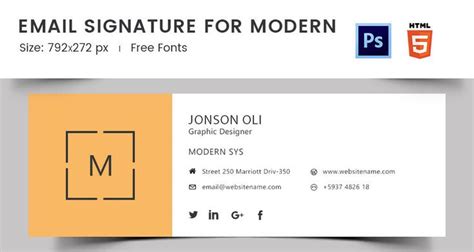 94 Responsive Email Signatures Psd Html Email Signature Templates