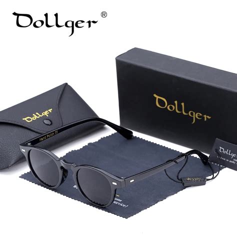 Dollger Vintage Retro Round Sunglasses Black For Men New Luxury Womens Sunglasses 2016 Brand