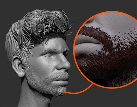 sculpted hair and beard details zbrush guides zbrush hair techniques sculpting