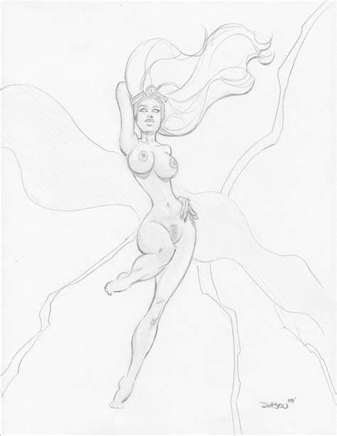 Rule 34 Keith Dotson Marvel Marvel Comics Monochrome Nude Ororo