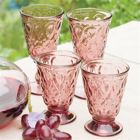 Ambiance Amethyst Footed Tumbler By Dibor Rustic French French Home