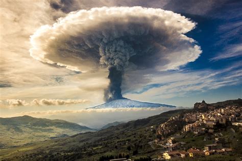 Wallpaper 2048x1365 Px Clouds Eruption Etna Italy Mountain