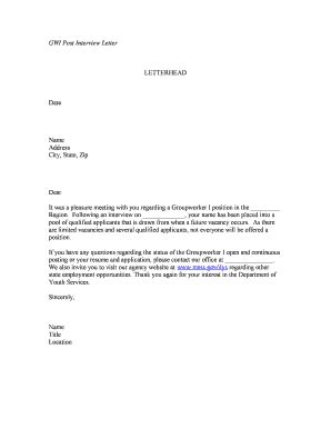 Letter For Successful Applicant