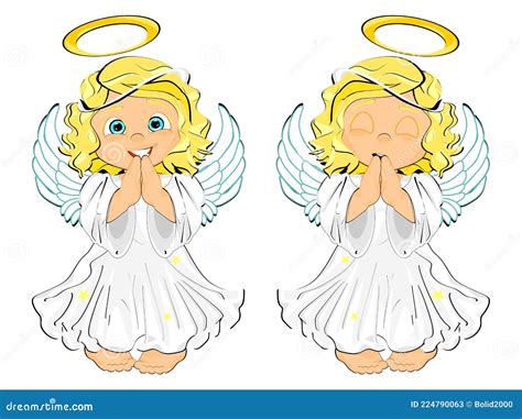 Cute Angel Cartoon Stock Illustration Illustration Of Light 224790063