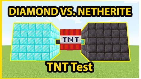 Minecraft 116 Diamond Vs Netherite Tnt Test Stronger Than Obsidian