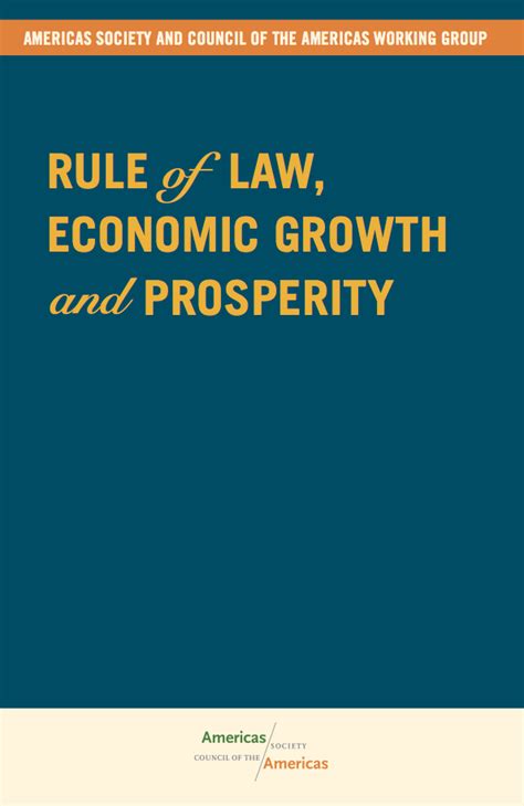 Rule Of Law Economic Growth And Prosperity Report Ascoa