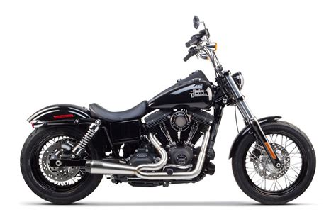 Custom applications black 2 into 1 exhaust lake style header pipes are designed to look like the hot rod side exhausts. Two Brothers Comp-S 2-Into-1 Exhaust For Harley Dyna 2006 ...