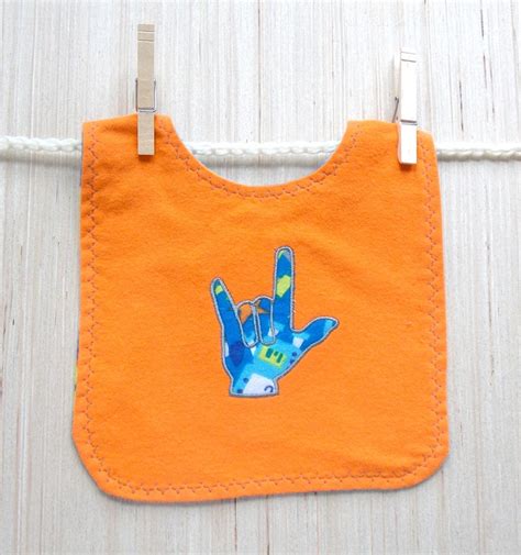 Asl I Love You Hand Baby Bib Baby Sign Language Sign Etsy