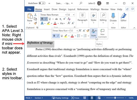 Your Level 3 Heading In Apa Format Can Be Easily Created In Word