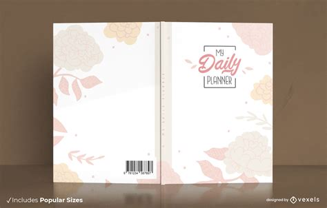 Simple Floral Book Cover Design Vector Download