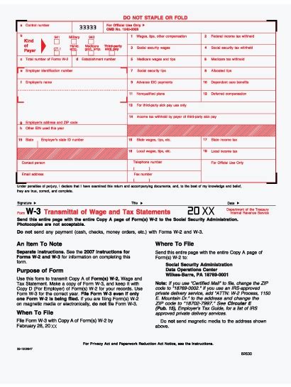 w 3 transmittal