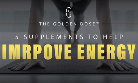 5 Supplements to Boost Your Energy Levels! — The Golden Dose