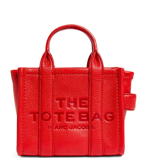 Womens Marc Jacobs red The Marc Jacobs Micro Leather The Tote Bag