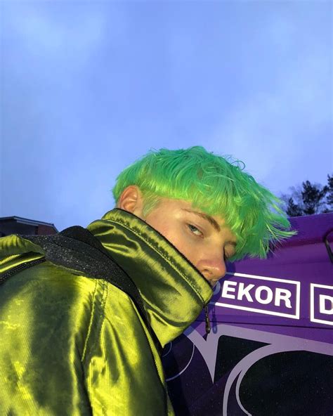 Neon Green Hair Boy Evonne Lowry