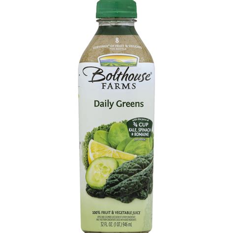 Bolthouse Farms 100 Juice Fruit And Vegetable Daily Greens 32 Fl Oz
