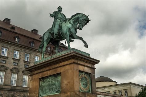 Equestrian Statue Of King Frederik Vii In Copenhagen Editorial Image